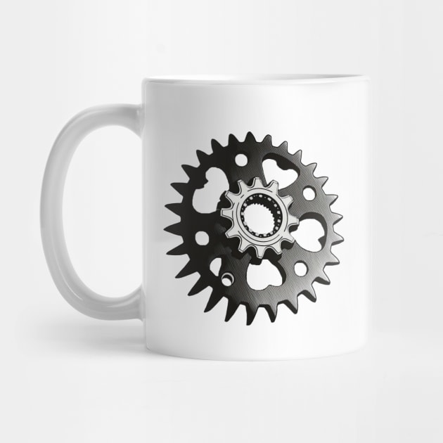 Cartoon retro bike sprocket by chronicledesignlab